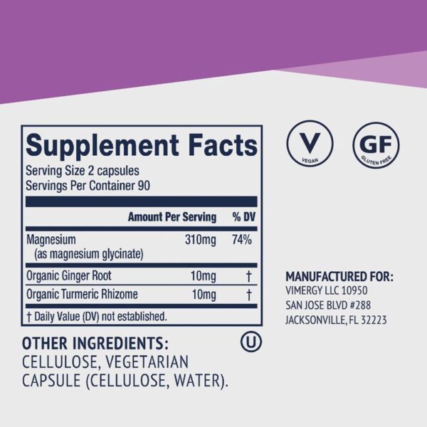 Vimergy Magnesium Glycinate Capsules_Supplement Facts