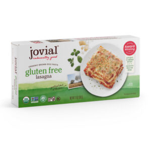 Lasagna noodles made from whole grain rice from Jovial