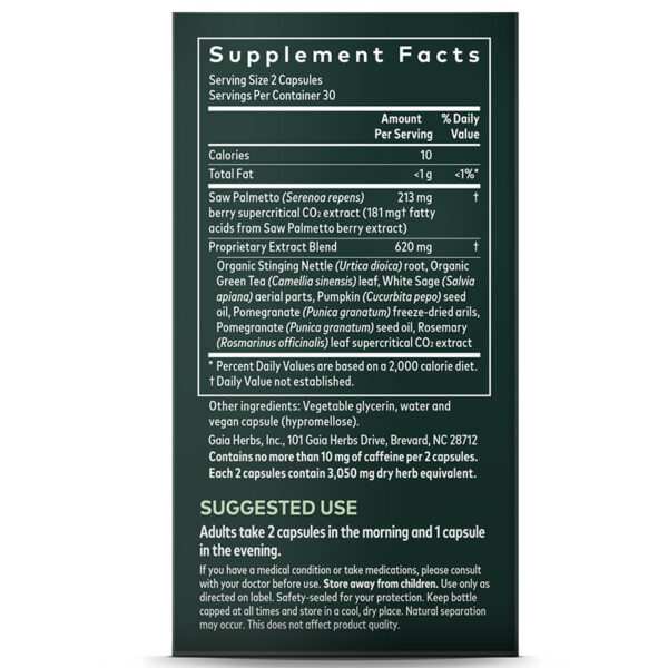 Fakty o doplnku Gaia-Herbs_Prostate-Health_Supplement