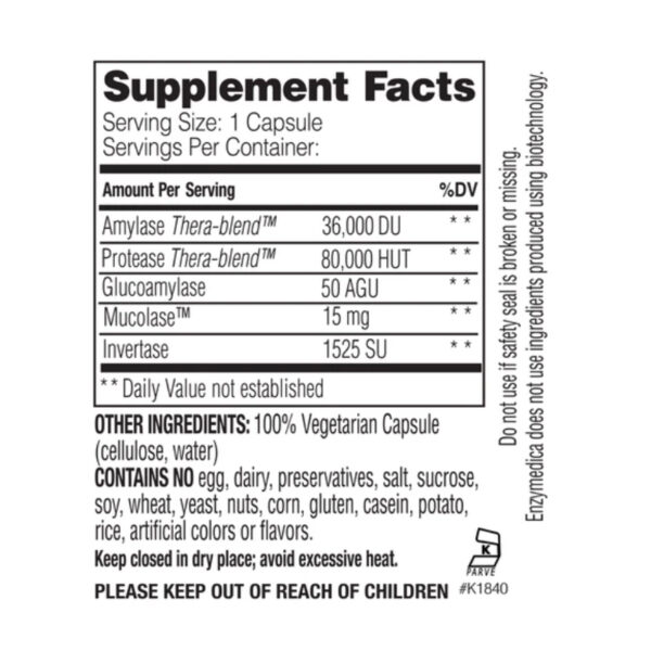 Enzymedica_Allerase_Supplement Facts